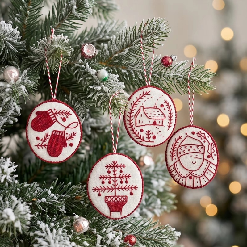 Embroidery Xmas Tree - Christmas Embroidery Kit for Beginners Adults