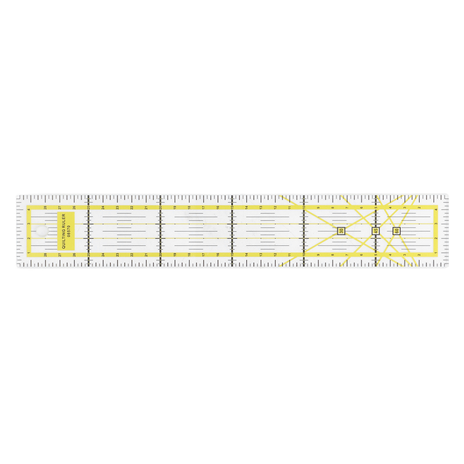 Embroidery Yellow - New Acrylic Quilting Ruler Yellow 5x30cm