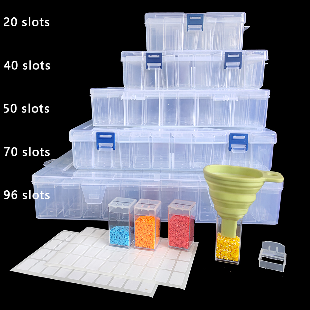 Embroidery Kit Starter - Square Plastic Diamond Painting Storage Box