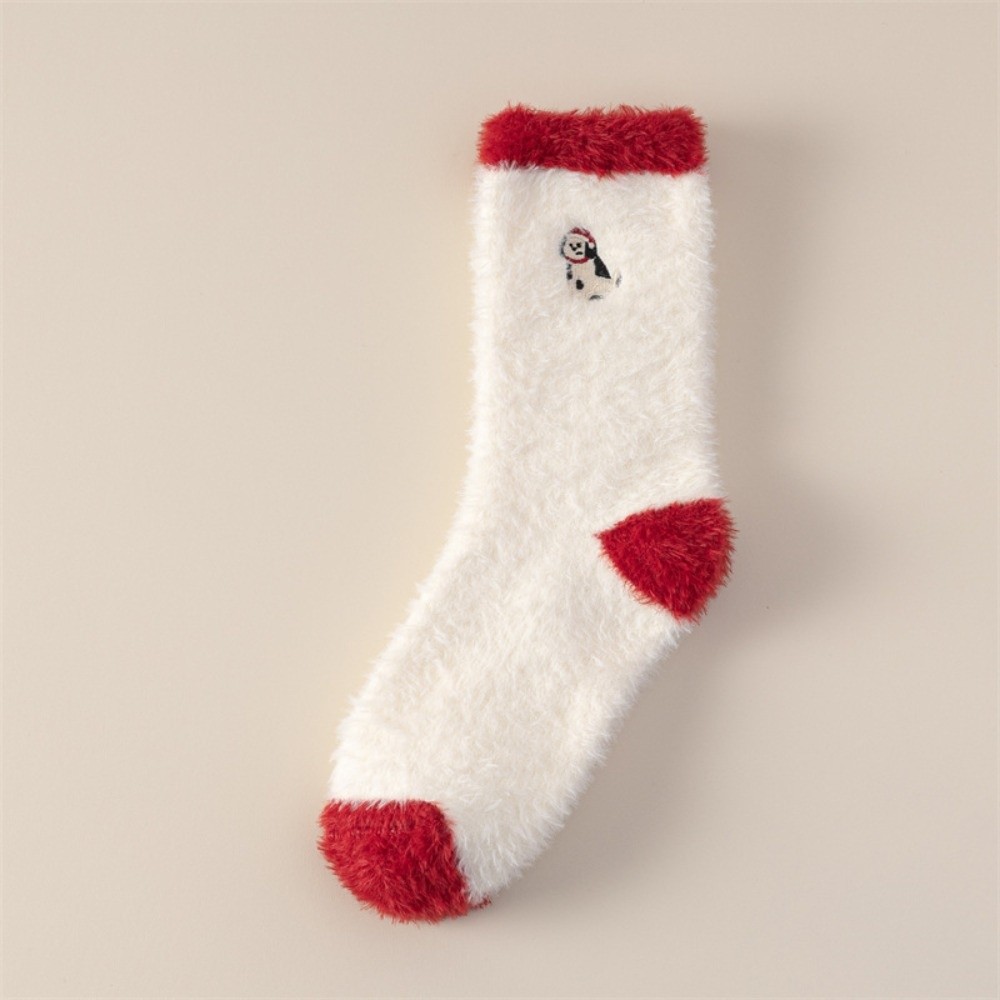 Embroidery Xmas Tree - Christmas Tree Christmas Thick Thermal Socks