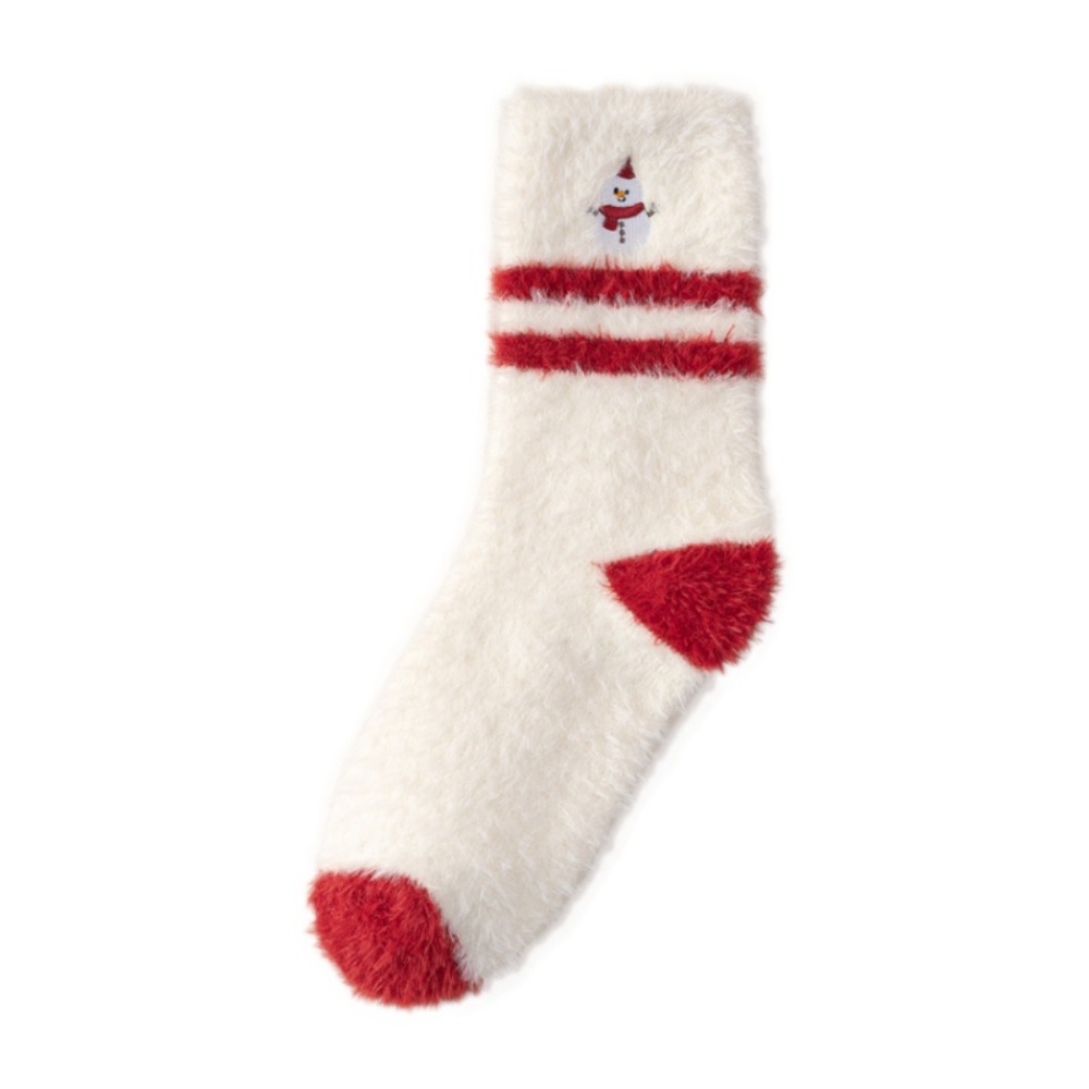 Embroidery Xmas Tree - Christmas Tree Christmas Thick Thermal Socks