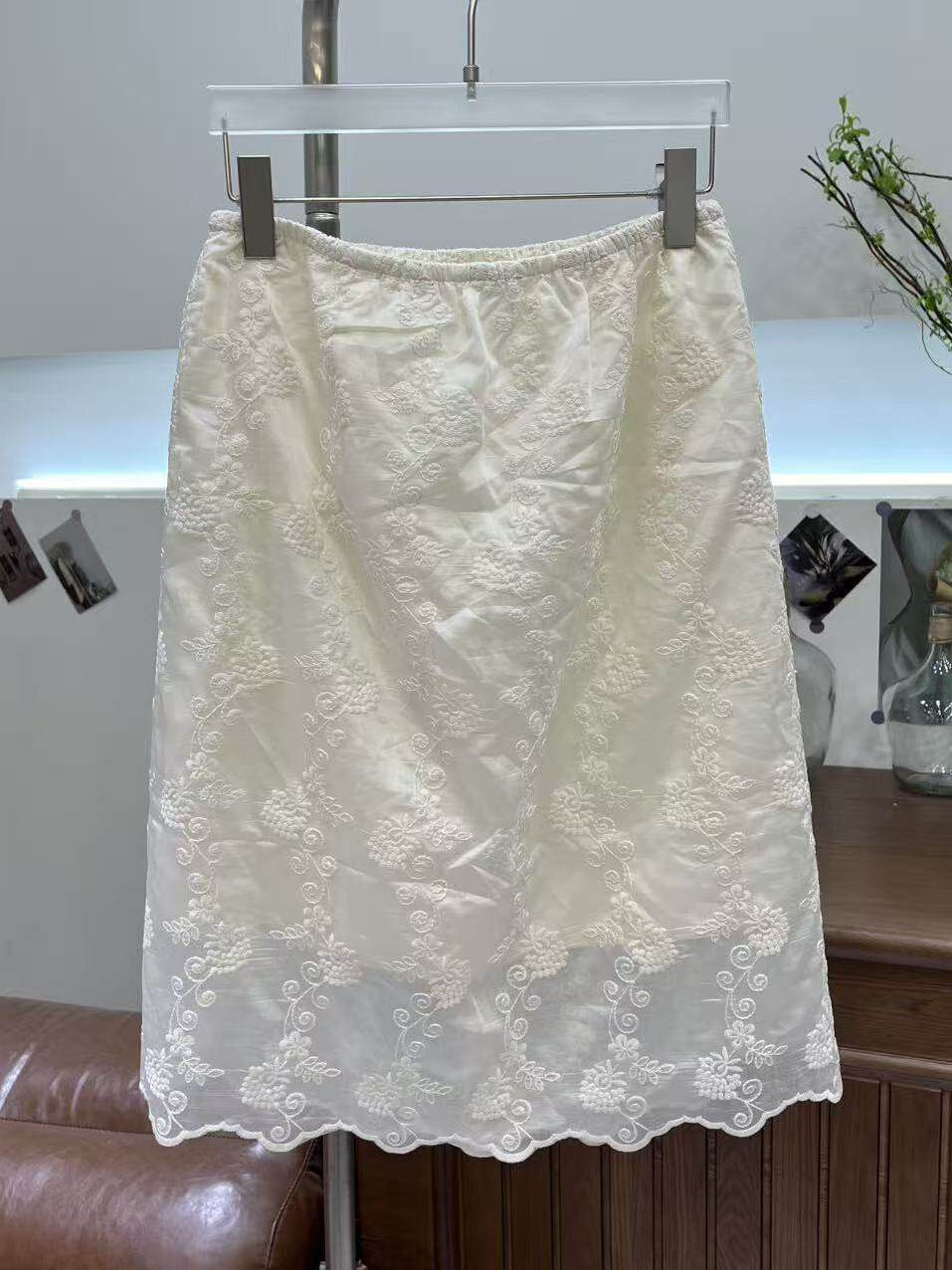 Korean Style plus Size Embroid - Embroidery Skirt recension och pris