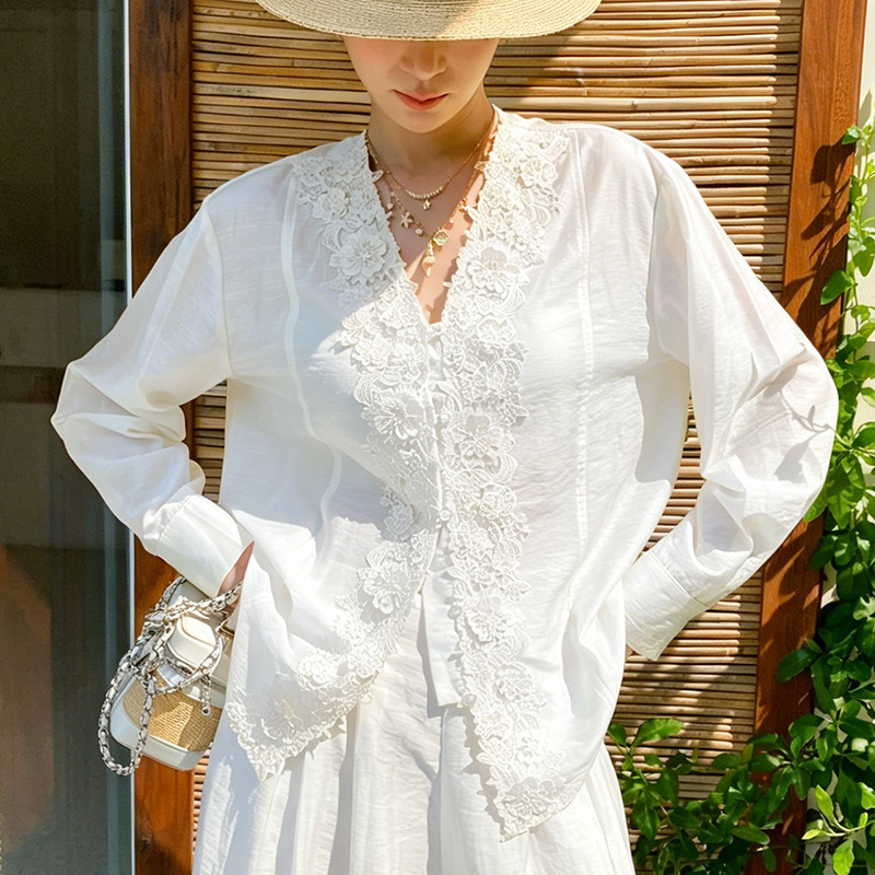 French Style Lace Embroidery S - Embroidery Yellow recension och pris