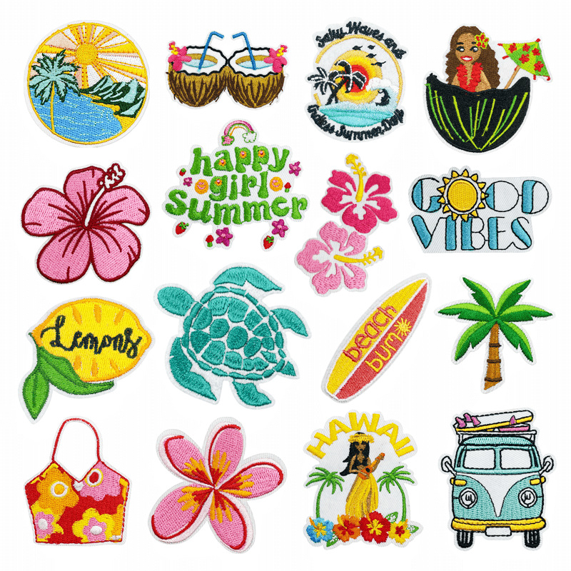 Summer Hot Hawaii Beach Flower - Embroidery Letter M recension och pris