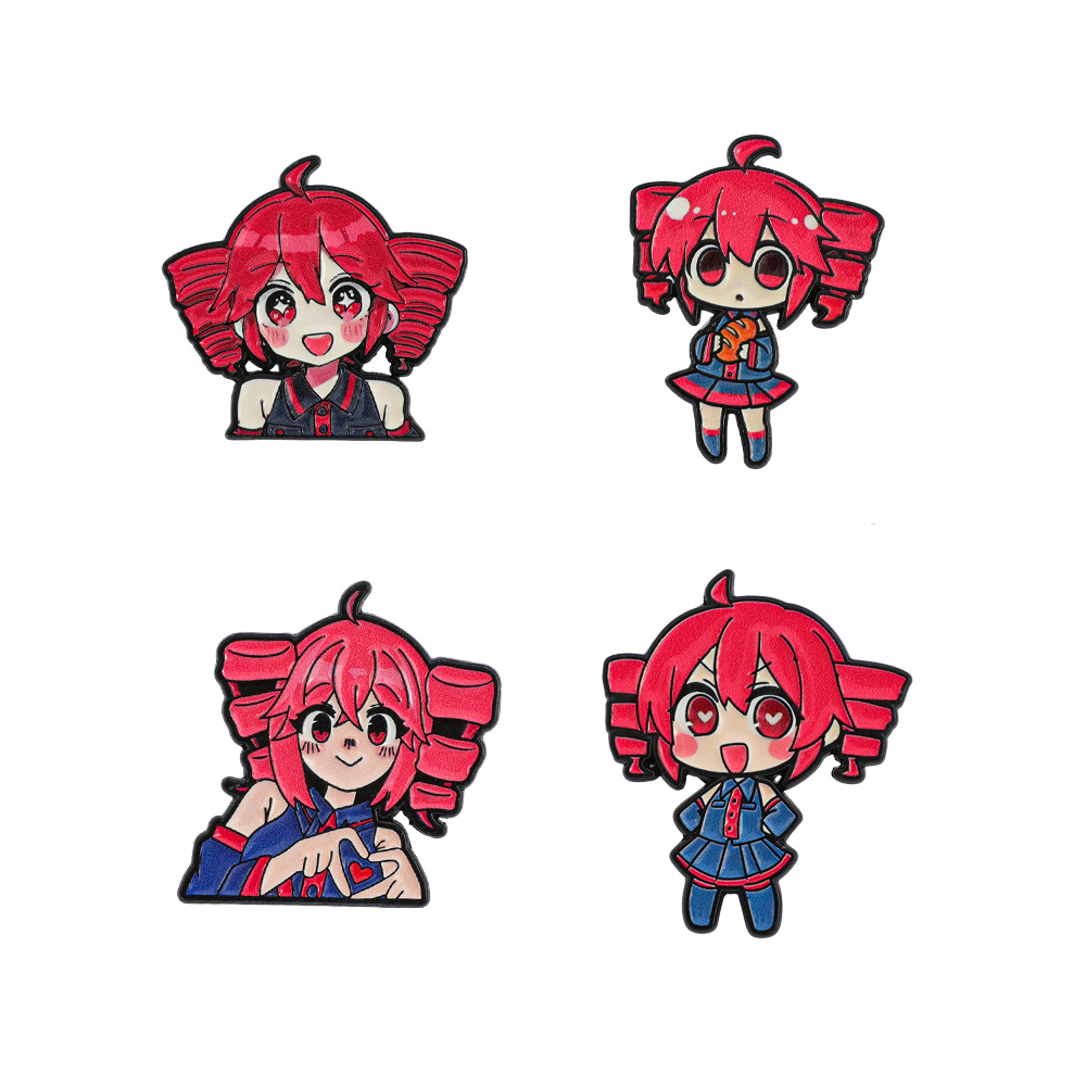 4pcs Anime Cute Cartoon Brooch - Embroidery Outfit recension och pris