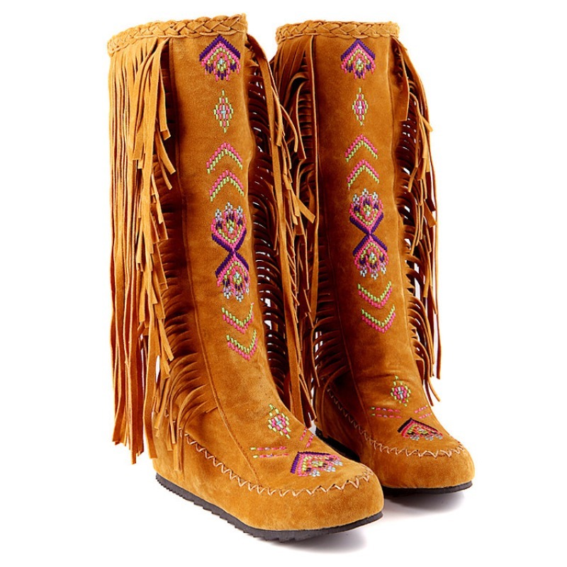 Tassel Boots Handmade Embroide - Embroidery Print recension och pris