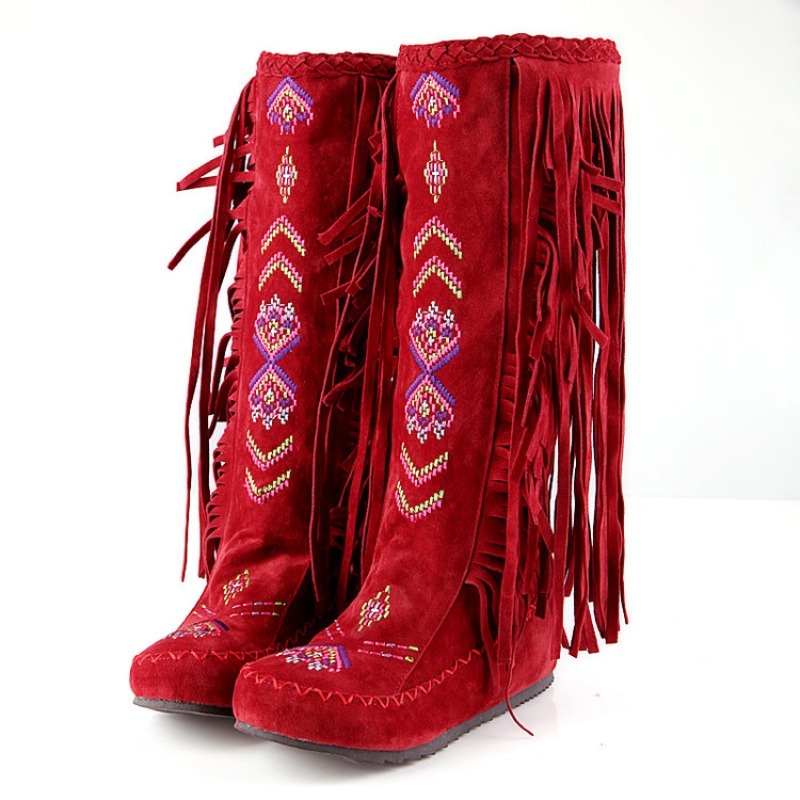 Tassel Boots Handmade Embroide - Embroidery Print recension och pris