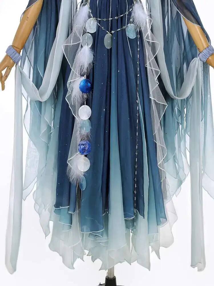Exotic Blue Dress Heavy Embroi - Embroidery Skirt recension och pris