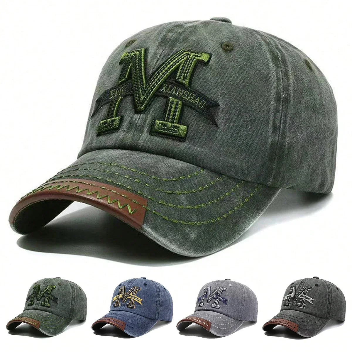 Unisex M Letter Embroidery Was - Embroidery Letter M recension och pris