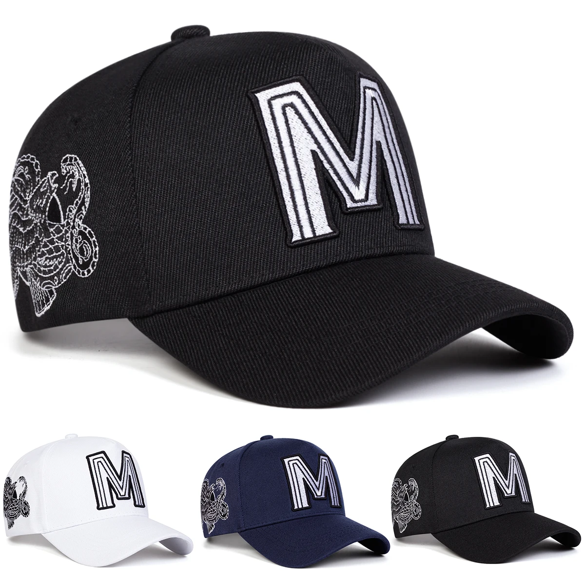 Unisex M Letter Embroidery Bas - Embroidery Letter M recension och pris