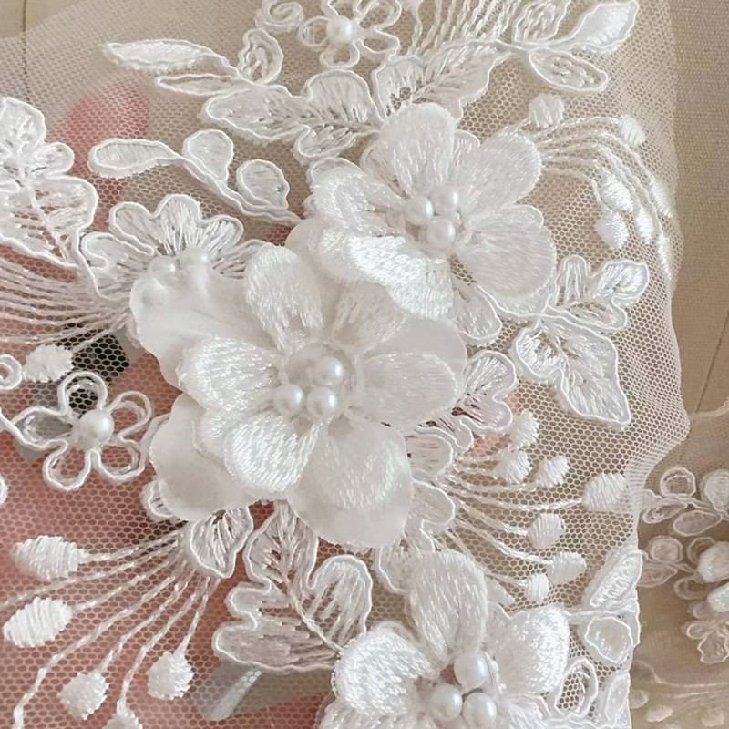 2PCS=1Pair,Rope Embroidery Pea - Embroidery White Dress recension och pris