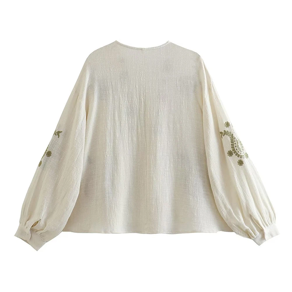 Womens New Loose Cotton Embroi - Embroidery Uniform recension och pris