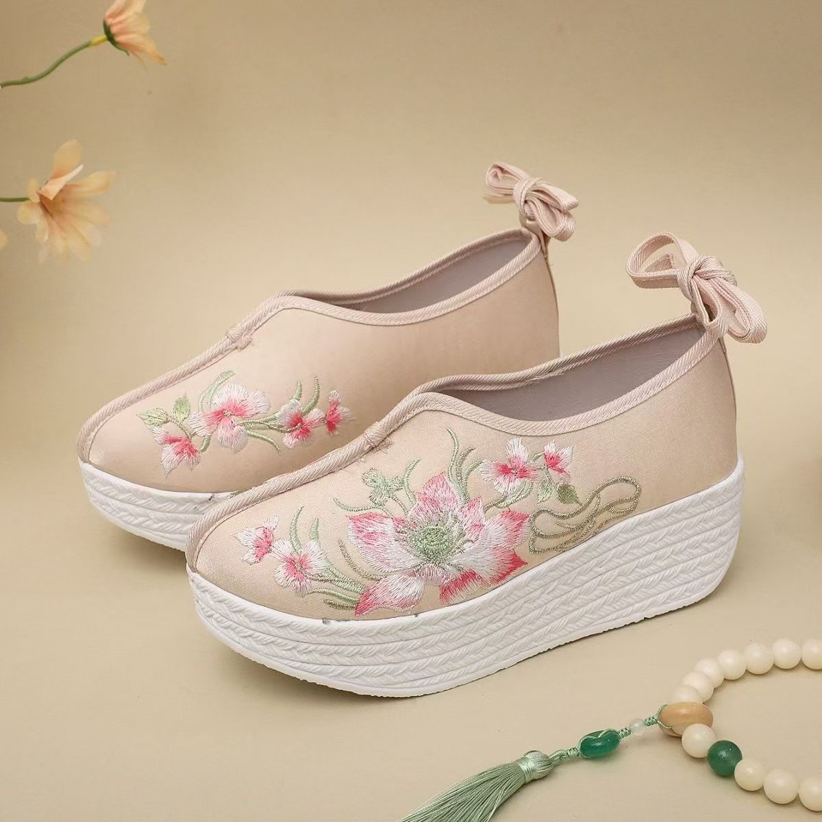 Woman Ethnic Style Wedges Embr - Embroidery Skirt recension och pris
