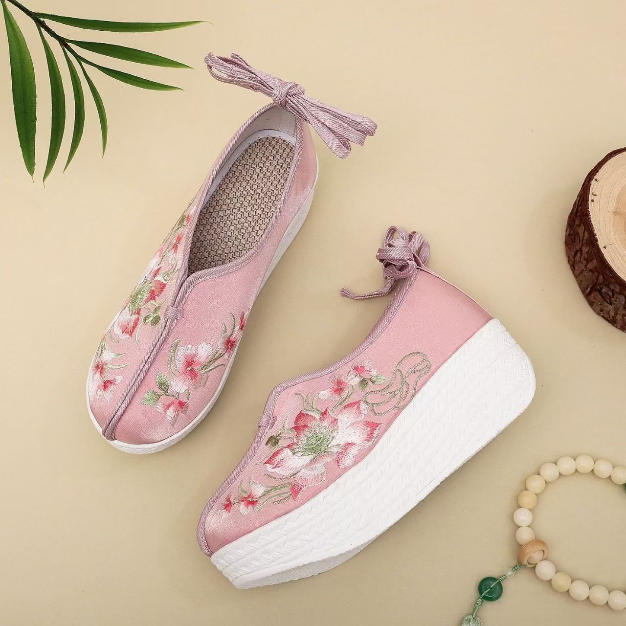 Woman Ethnic Style Wedges Embr - Embroidery Skirt recension och pris