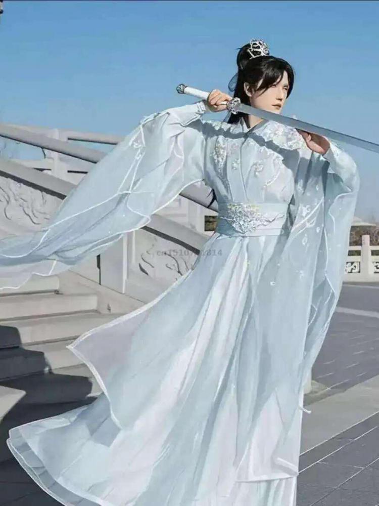 Traditional Chinese Hanfu Men  - Embroidery Skirt recension och pris