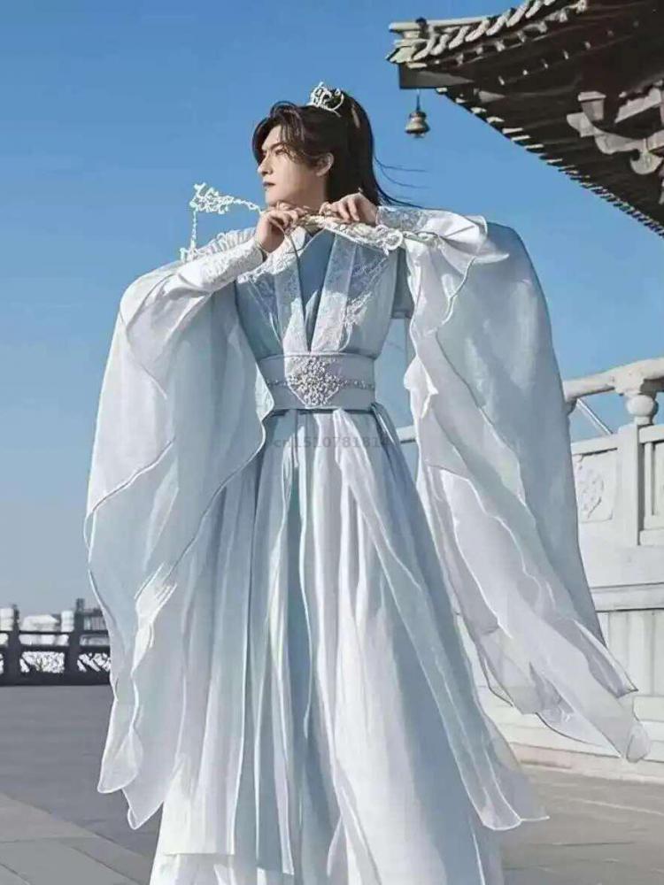 Traditional Chinese Hanfu Men  - Embroidery Skirt recension och pris