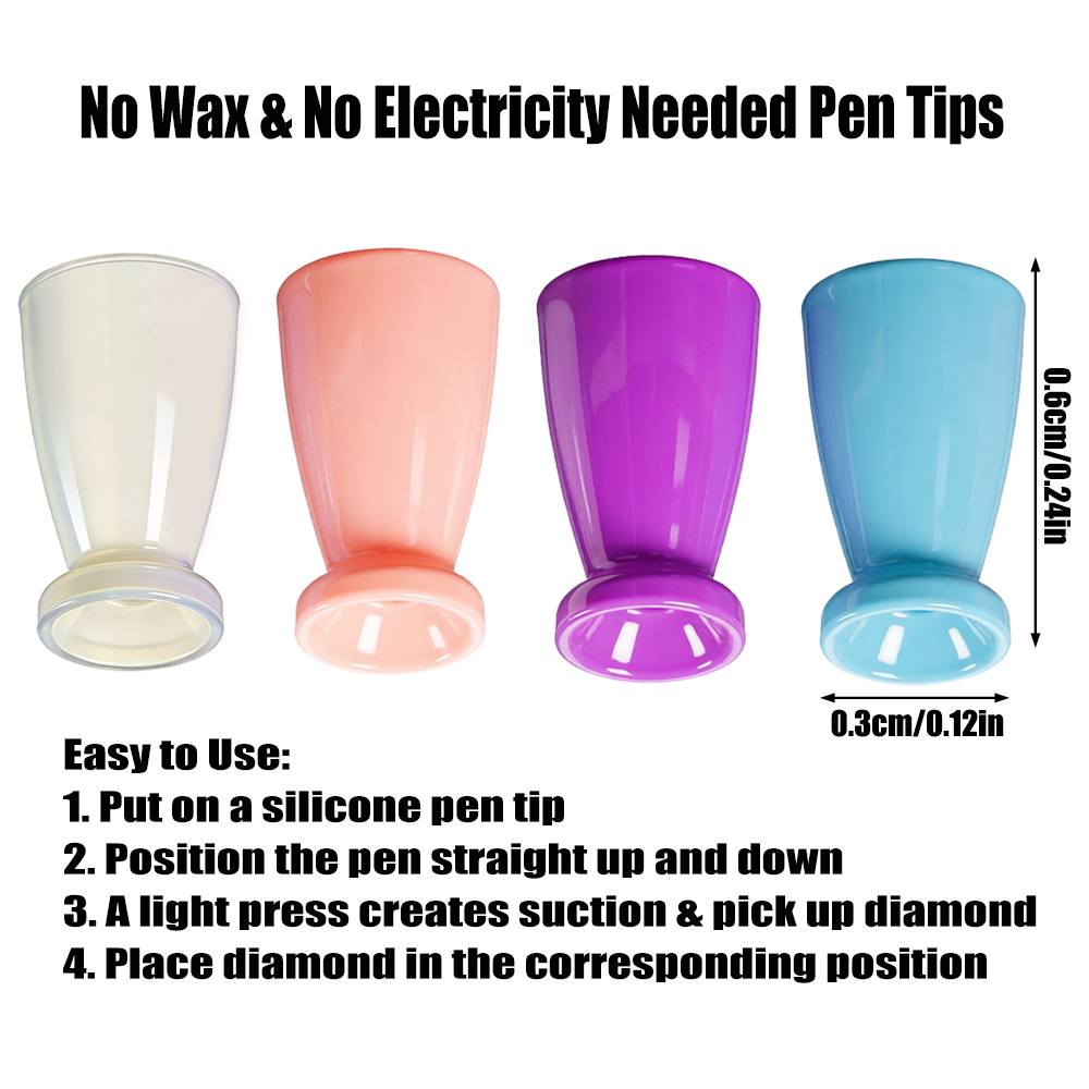 10PCS Mini Silicone Tips For D - Embroidery Kit Starter recension och pris
