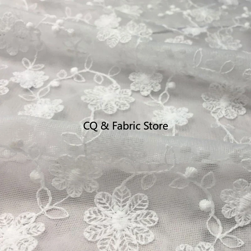1yard 130cm Chantilly White We - Embroidery White Dress recension och pris
