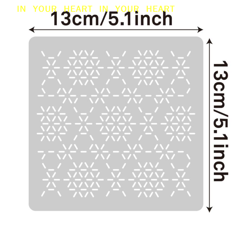 DIY Geometric Patchwork Stenci - Embroidery Tools recension och pris