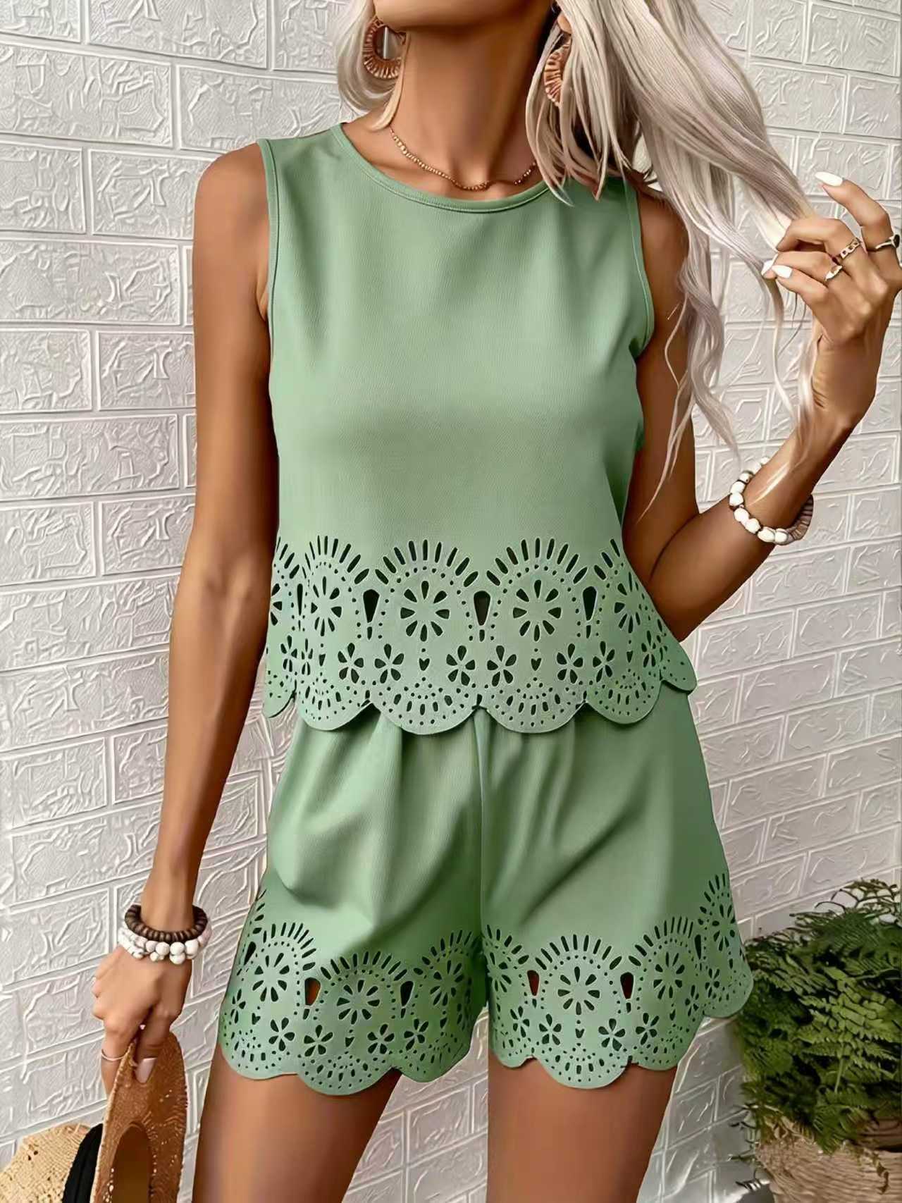 Elegant Casual Shorts Suit Spr - Embroidery Class recension och pris