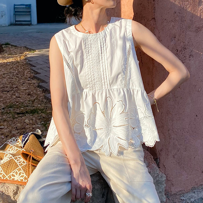 French Style Summer Boho Blous - Embroidery Uniform recension och pris