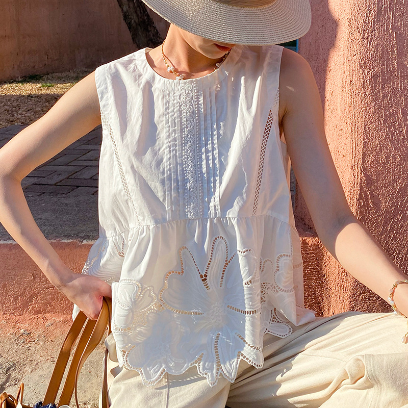 French Style Summer Boho Blous - Embroidery Uniform recension och pris