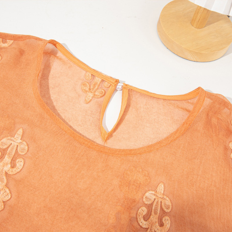 100% Mulberry Silk Women Long  - Embroidery Uniform recension och pris
