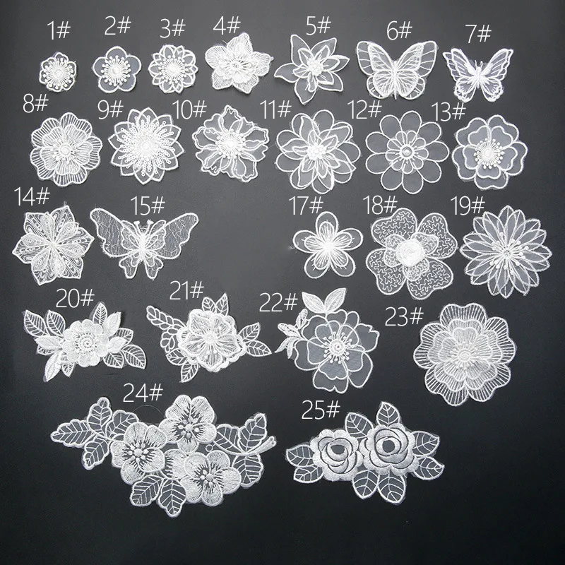 Iron or sew on lace embroidere - Embroidery Letter M recension och pris