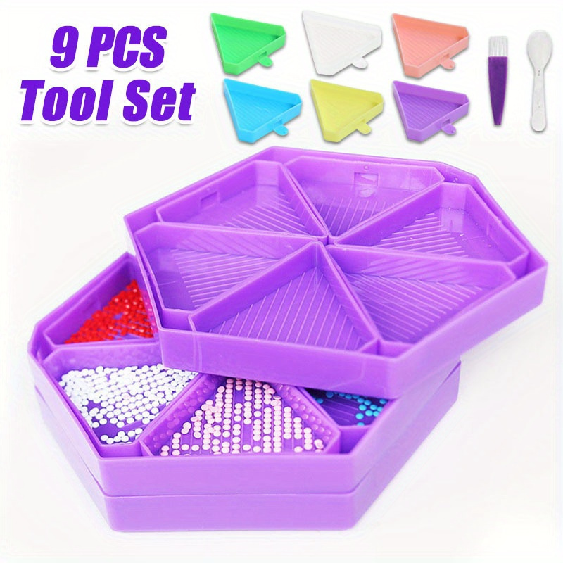 9PCS New Diamond Painting Tray - Embroidery Kit Starter recension och pris