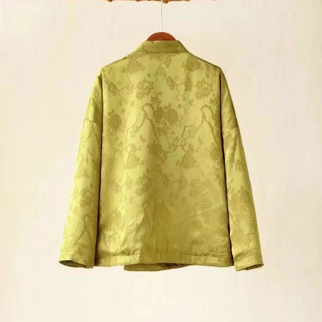 Women's winter short coats Nat - Embroidery Yellow recension och pris
