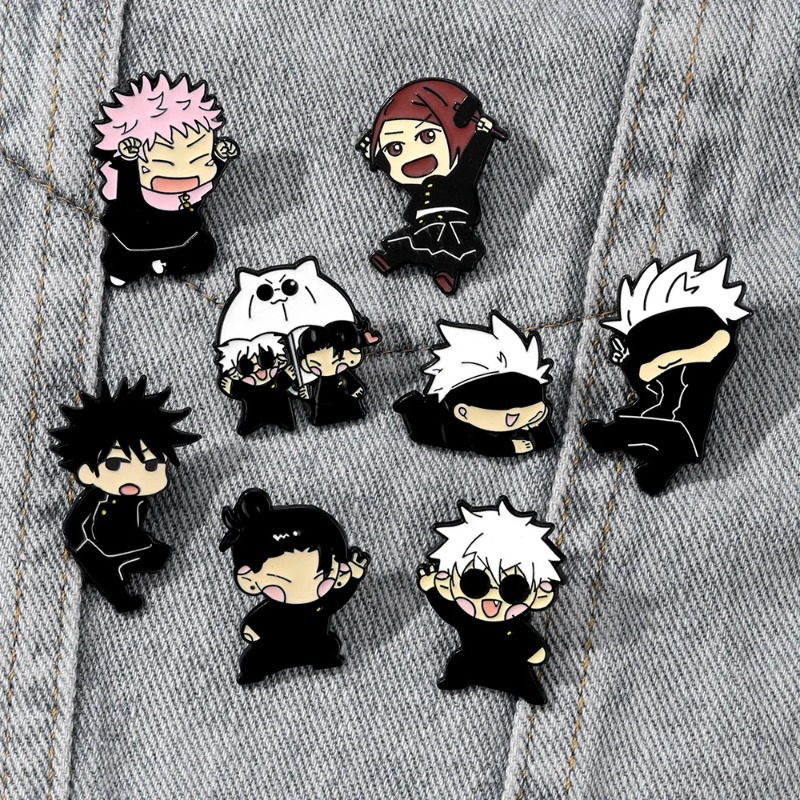 8pcs Anime Itadori Yuji Enamel - Embroidery Outfit recension och pris