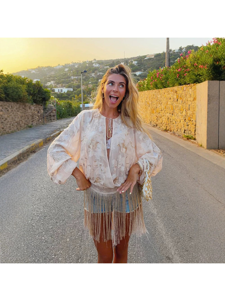 QICHE 2026 Summer Women Bohemi - Embroidery Shirt recension och pris