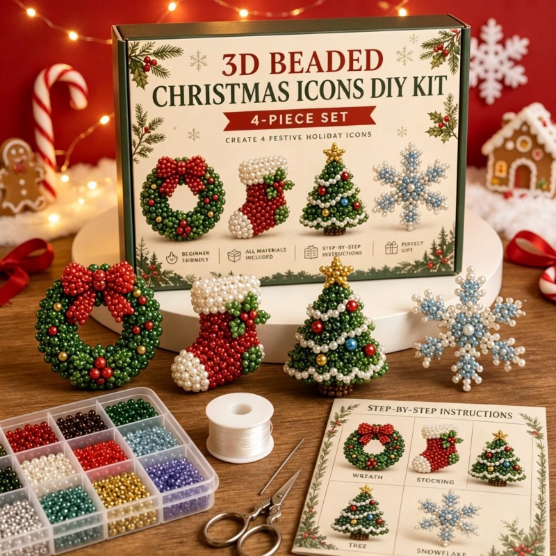 3D Pearl Christmas Kitten Art  - Embroidery Xmas Tree recension och pris