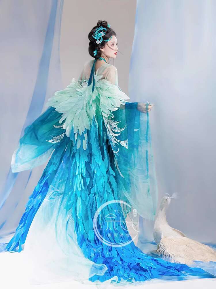 New Peacock Hanfu Womens fashi - Embroidery Shirt recension och pris