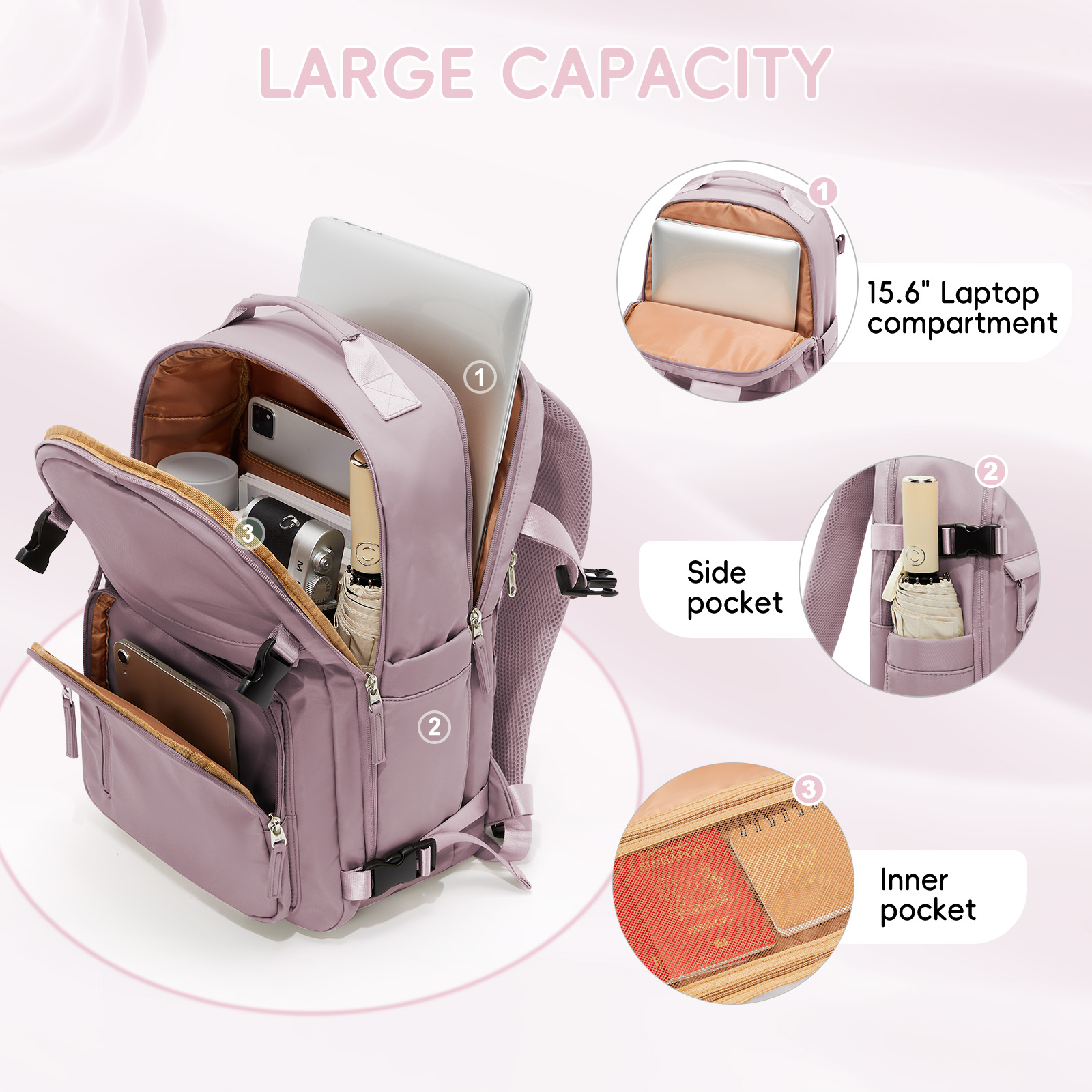 Anti-theft Backpacks Women's T - Embroidery University recension och pris