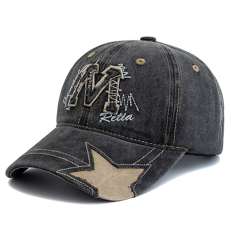 Hot Sale Unisex Retro Baseball - Embroidery Letter M recension och pris