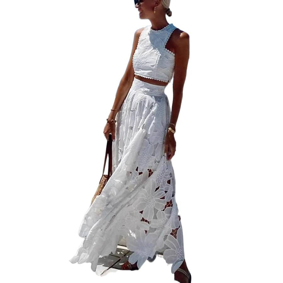 Women's White Floral Lace Embr - Embroidery Class recension och pris