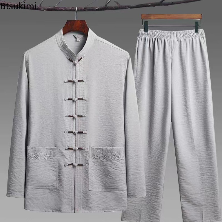 Chinese Style Set Men's Spring - Embroidery Uniform recension och pris