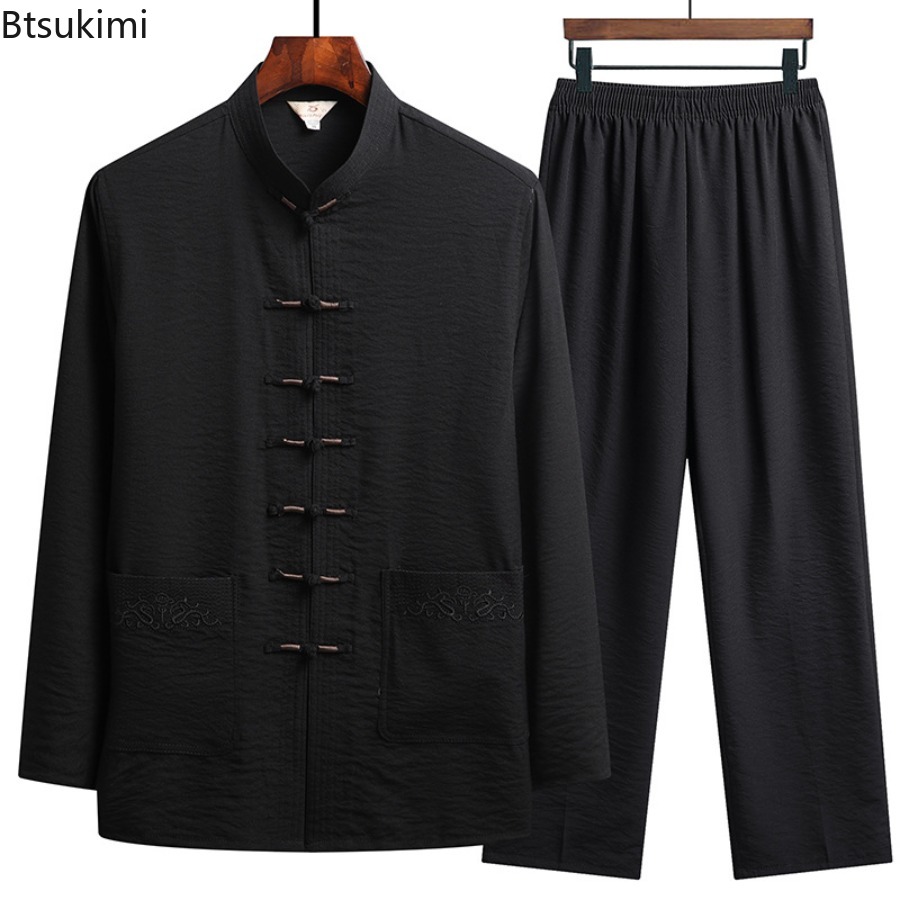 Chinese Style Set Men's Spring - Embroidery Uniform recension och pris