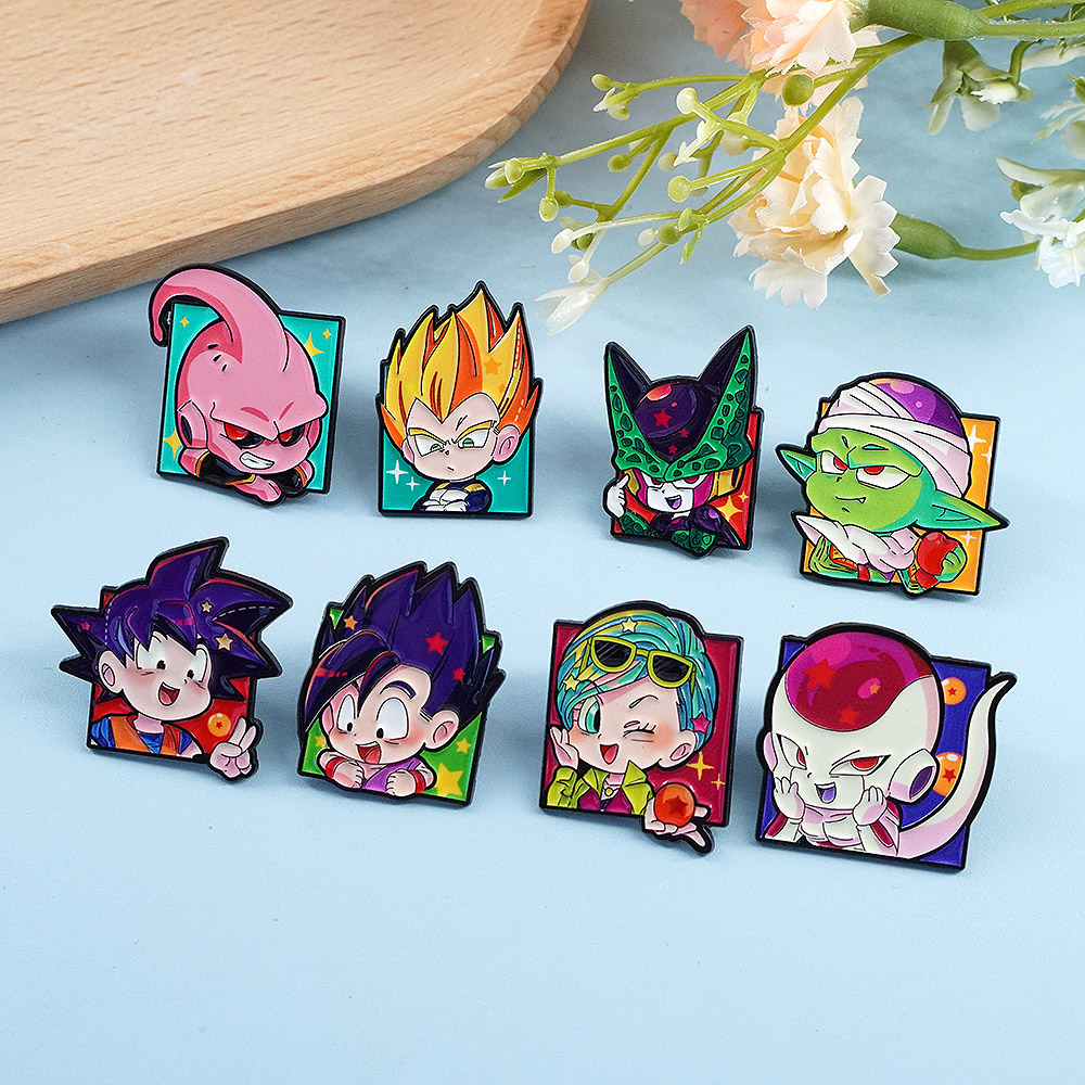 8Pcs Chibi Goku Character Enam - Embroidery Outfit recension och pris