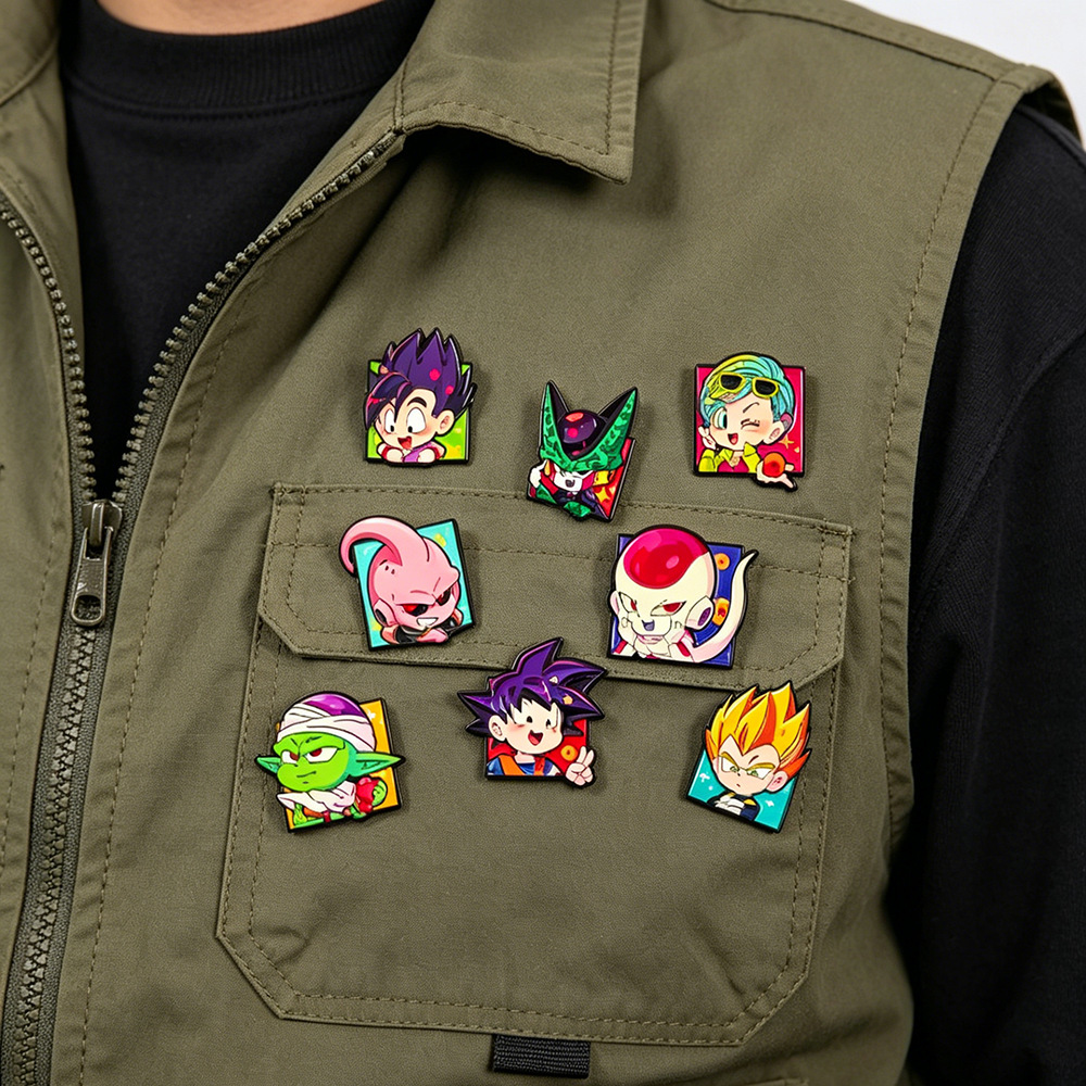 8Pcs Chibi Goku Character Enam - Embroidery Outfit recension och pris